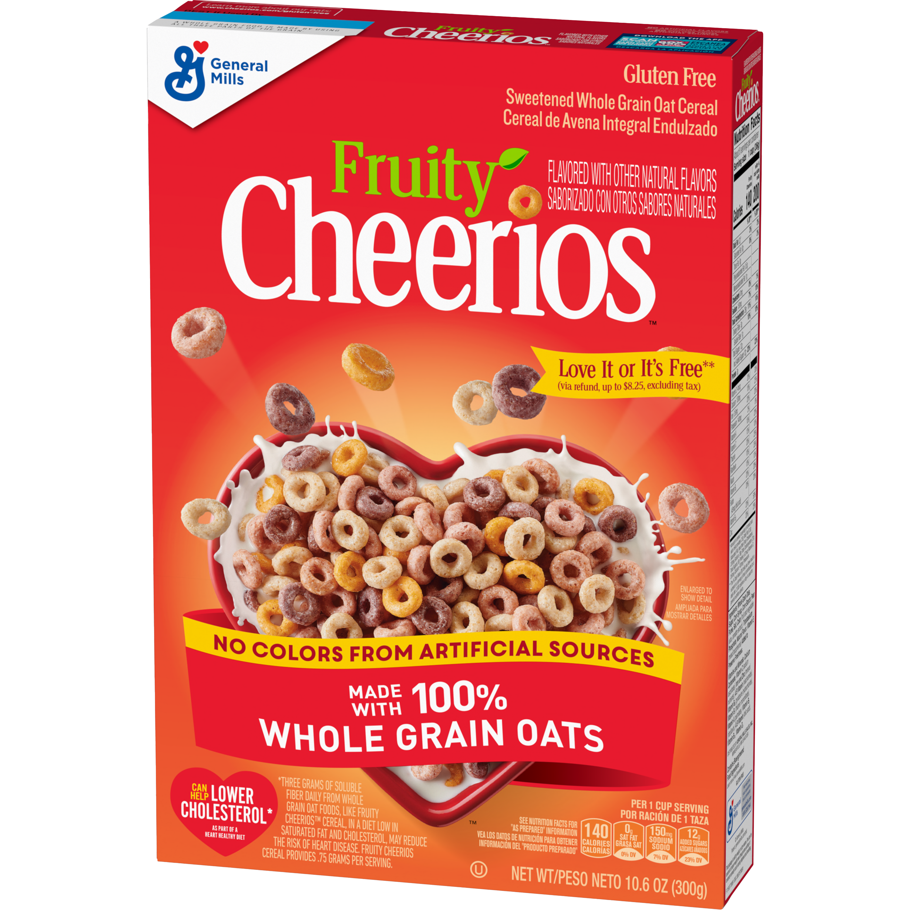 A box of Fruity Cheerios cereal